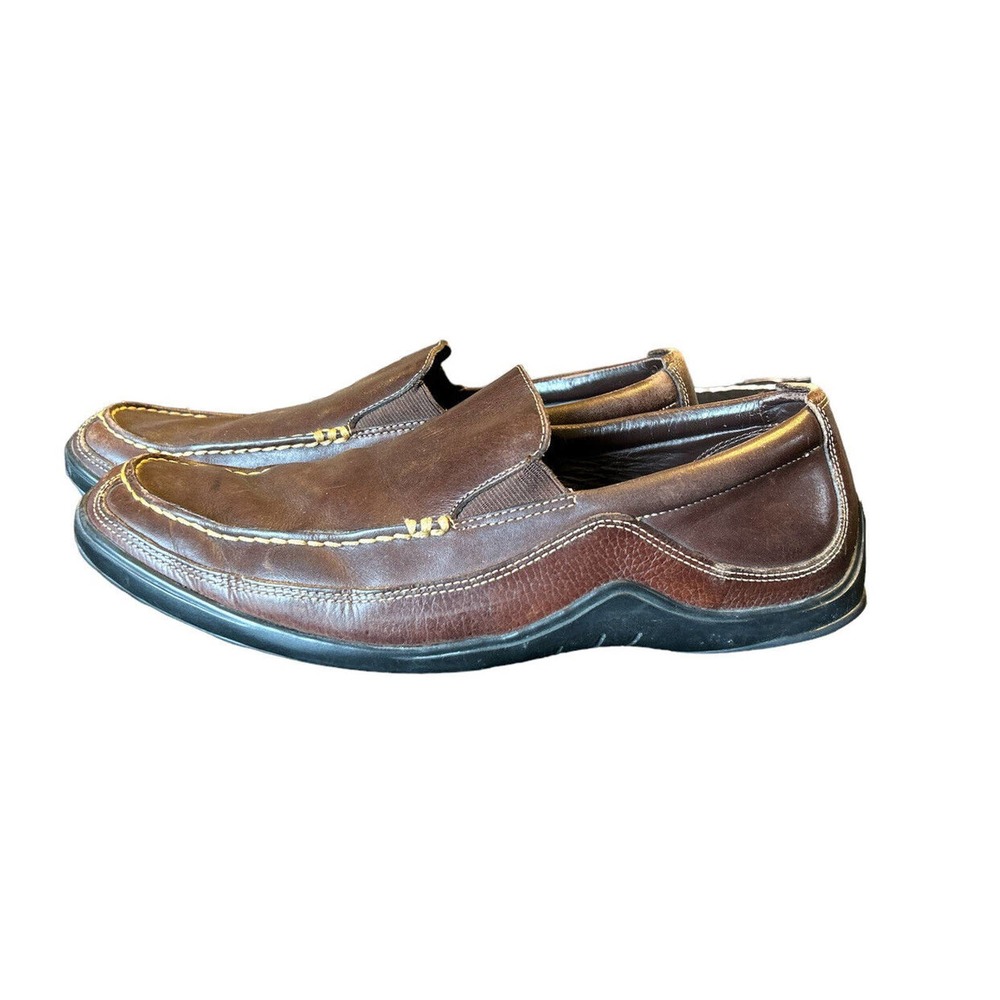 Cole Haan Mens Tucker C04059 Slip On Vibram Sole Loafer Shoes Brown Leather 11M